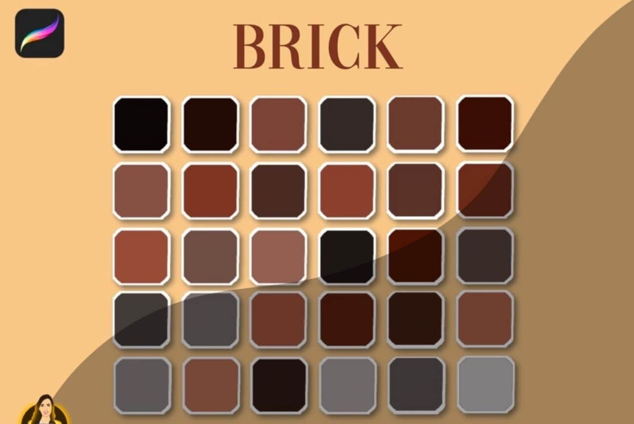 Brick Procreate Color Palette | 30 Swatches