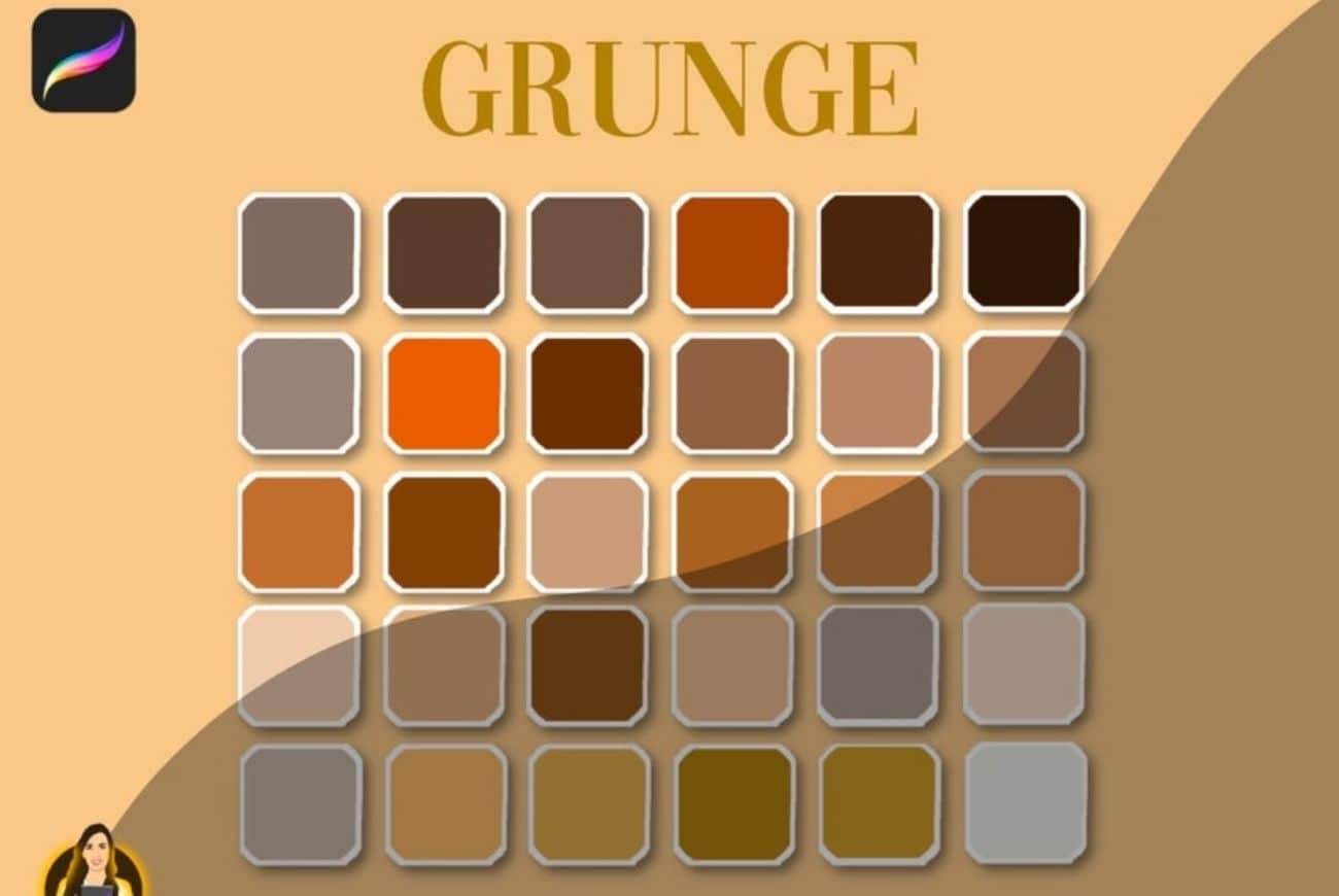 Grunge Procreate Color Palette | 30 Swatches