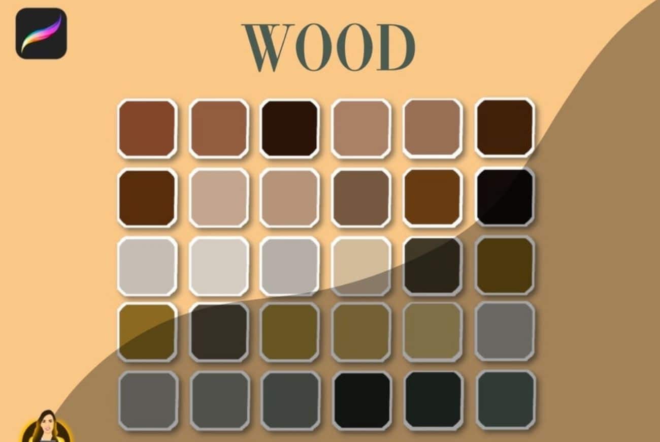 Wood Color Palette | 30 Swatches