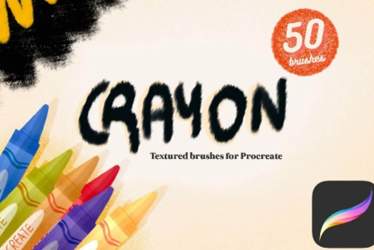 Crayon Texture Procreate Brushes