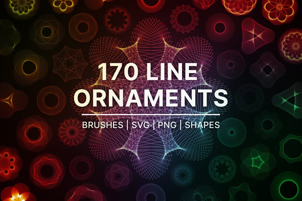 170 Procreate Line Ornaments