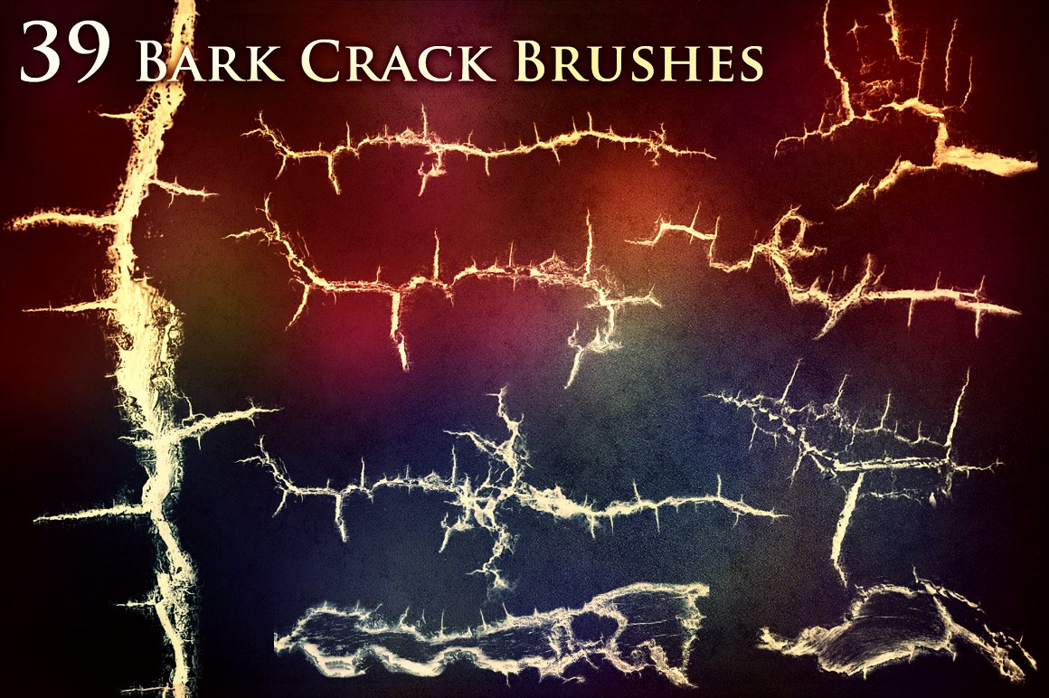 39 Bark Crack Procreate Brushes