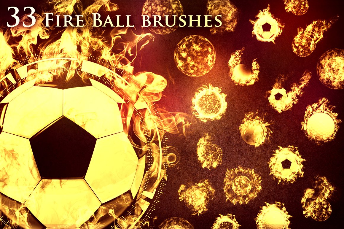 33 Fireball Procreate Brushes