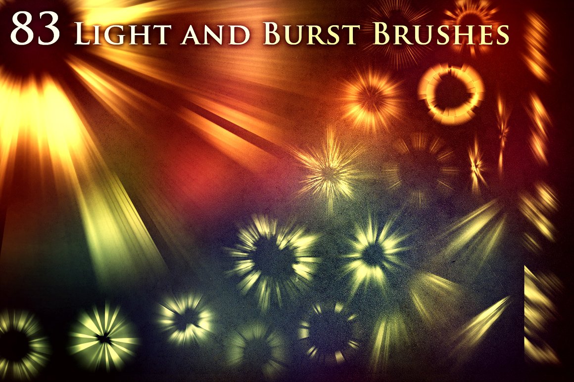 83 Procreate Light and Burst Brushes