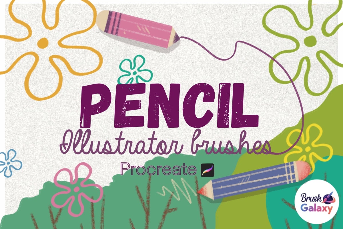 Pencil Illustrator Brush Set