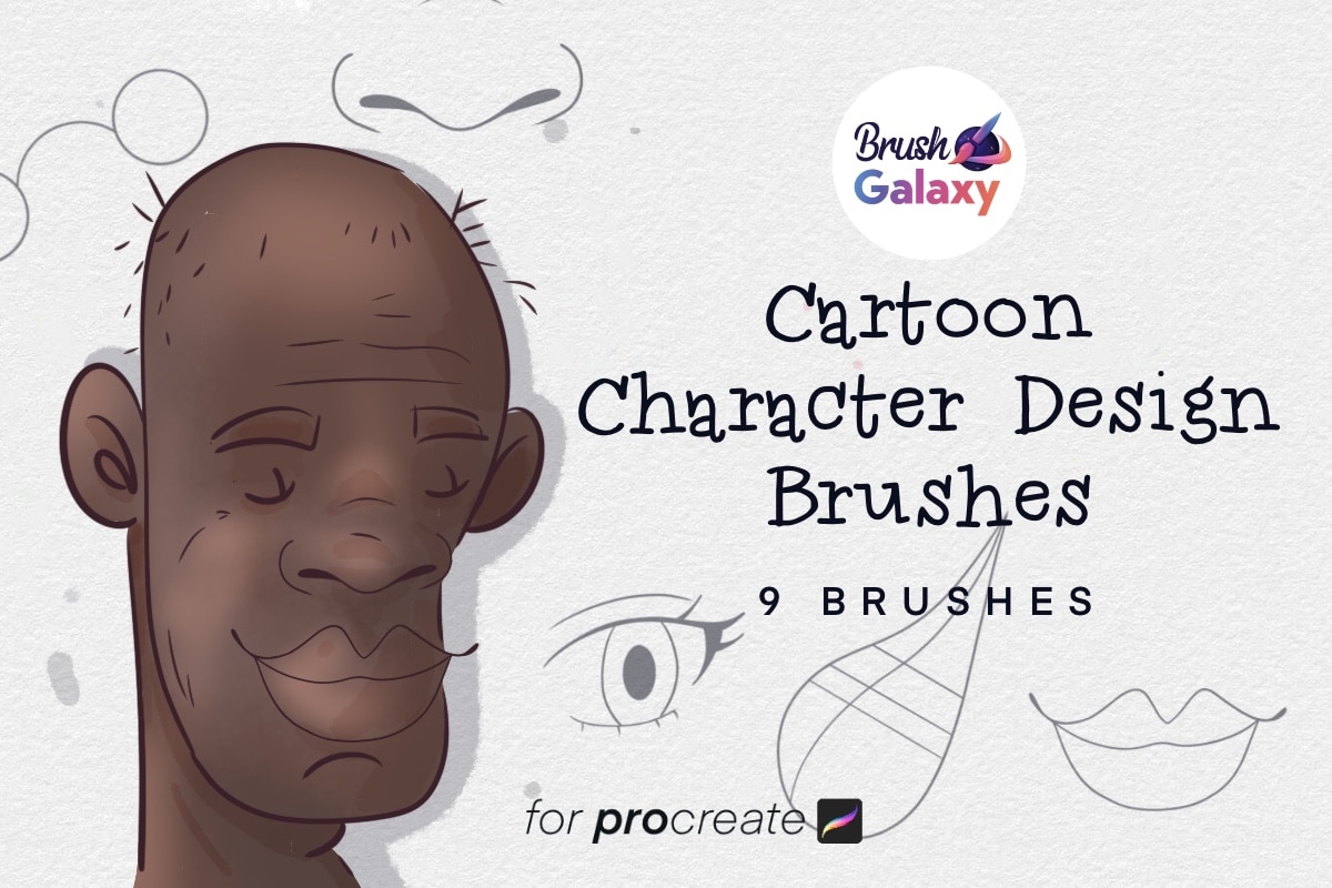 Cartoon Character Design Brush Set