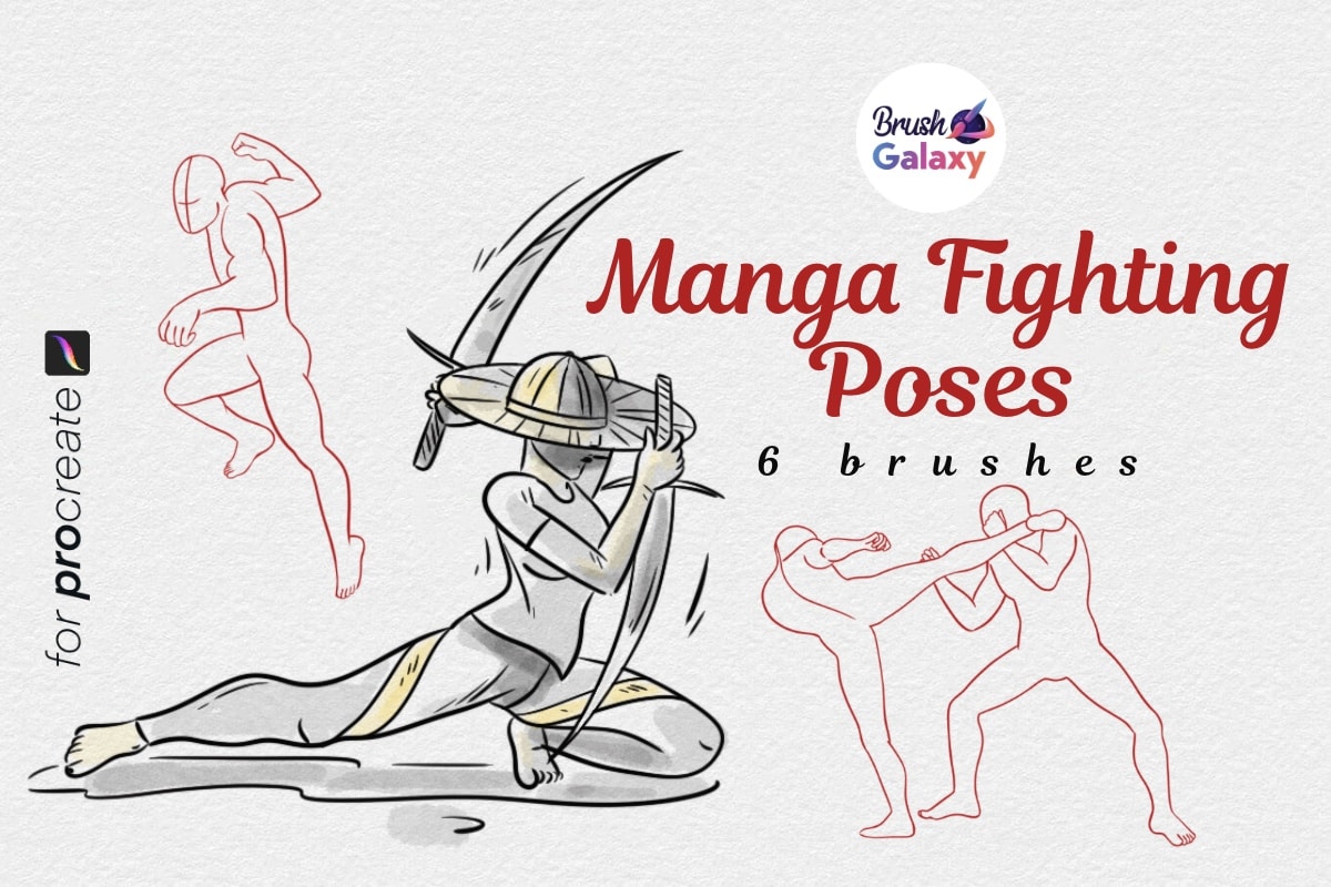 Manga Fighting Poses Stamp Set Vol 2