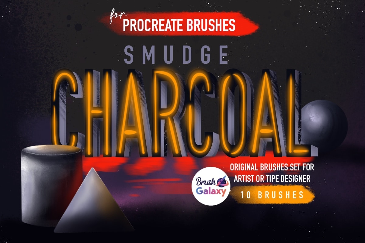 Smudge Charcoal Brush Set