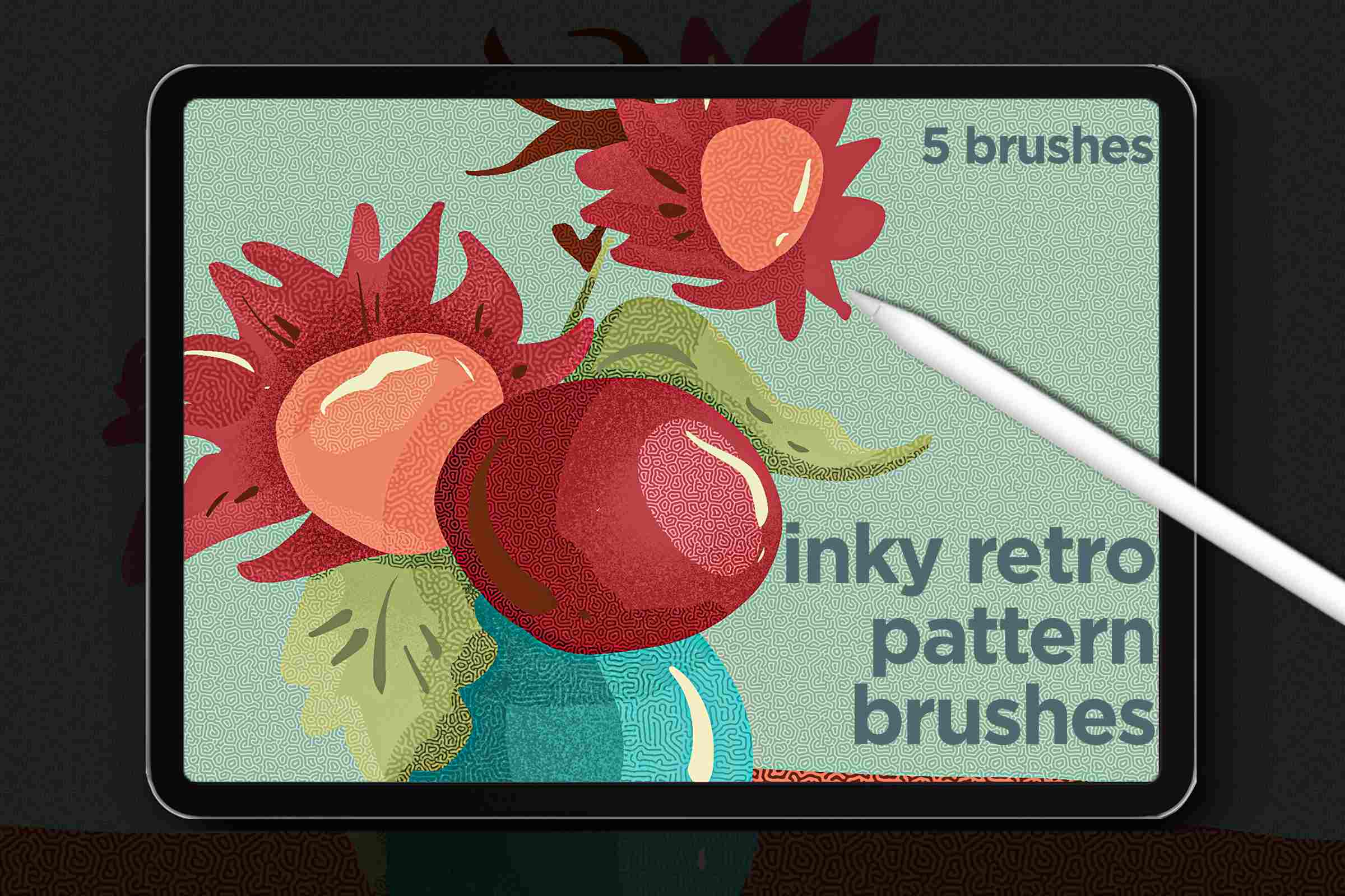Inky Retro Pattern Brushes Vol 2