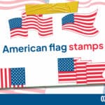 American Flag Stamp Set