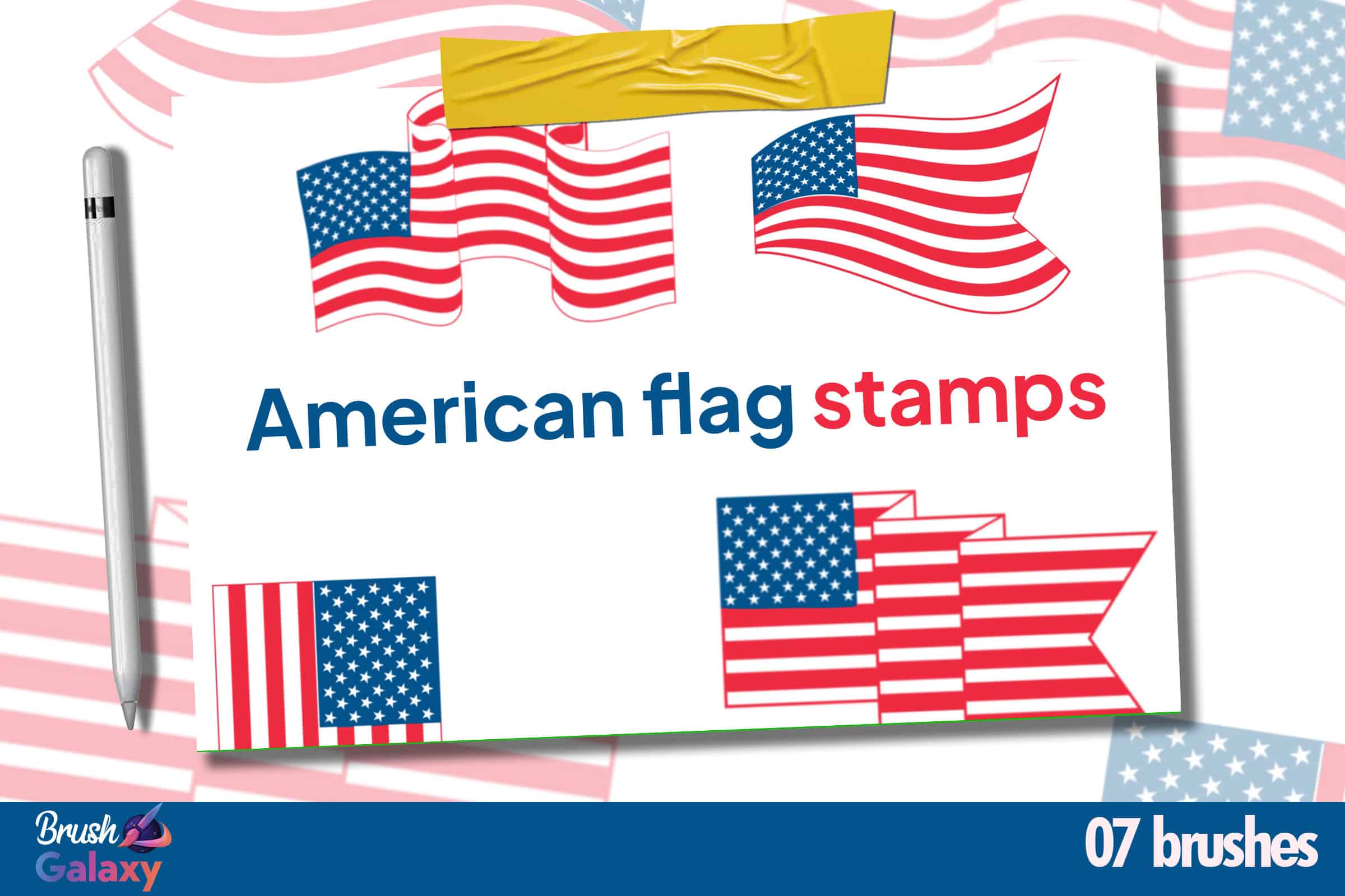 American Flag Stamp Set