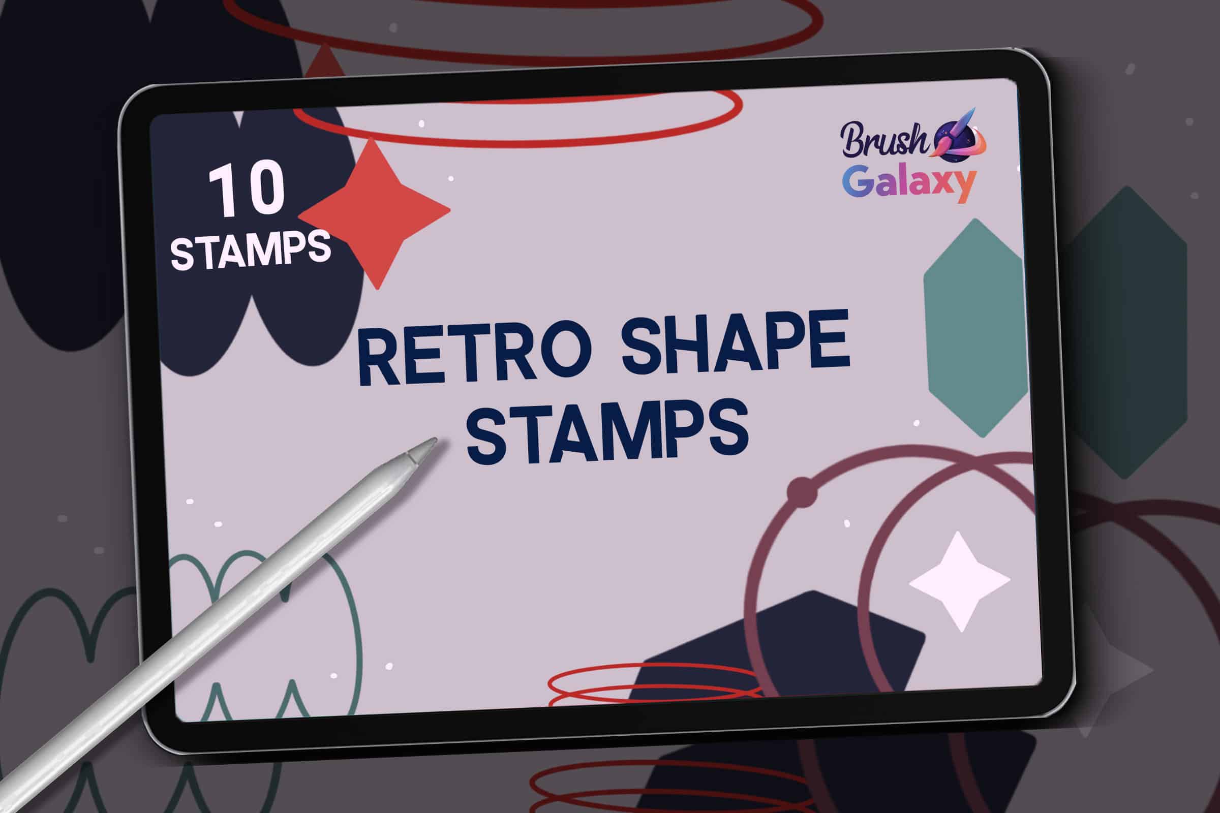 Retro Shape Stamp Set