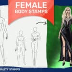 Female Body Stamp Set