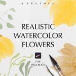 Realistic Watercolor Flowers