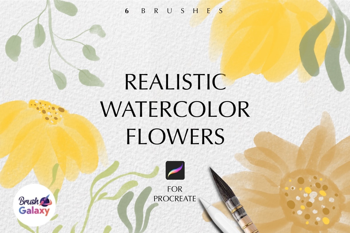 Realistic Watercolor Flowers
