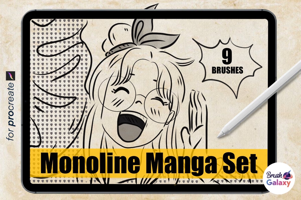 Monoline Manga Brushes